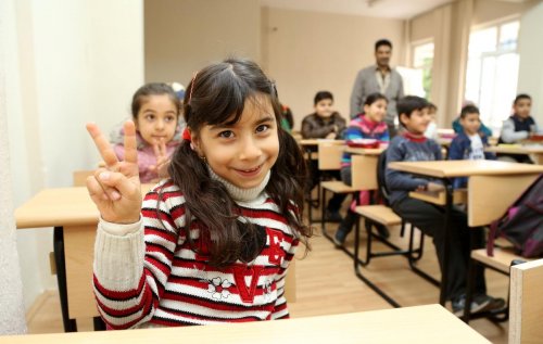 Yabancı öğrencilerin çocuklarına Türkçe dersi