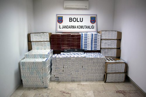 Bolu'da kaçak sigara operasyonu