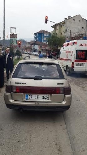 Hanönü'nde otomobilin çarptığı kişi yaralandı