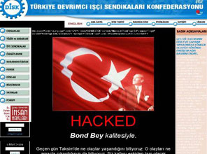 DİSK'in sitesi hack'lendi