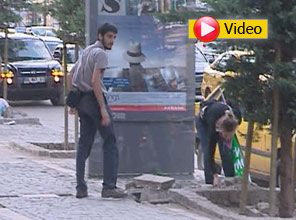 Harç protestosunda ŞOK görüntüler - Video