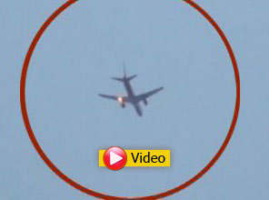 Uçağın motoru böyle patladı - Video