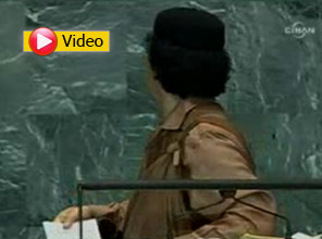 BM'de Kaddafi şov - Video