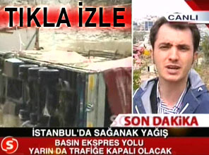 İstanbul'daki sel felaketini Canlı İzle