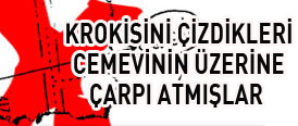 Cemevinin üzerine çarpı atmışlar  