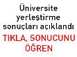 ÖSYS yerleştirme sonuçları açıklandı