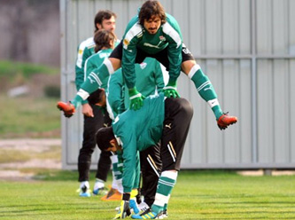 Bursasporlu futbolcuların keyfi yerinde