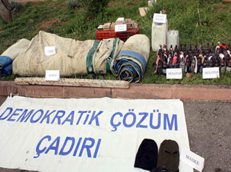 Çözüm çadırından cephane çıktı
