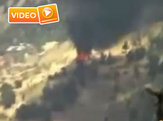Yolda yürürken kafasına füze düştü! - Video