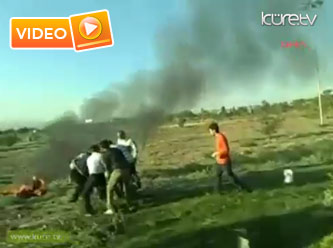 Pilot alevlerden böyle kurtarıldı! - Video