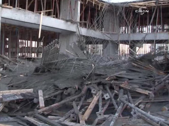 Nevşehir'de cami inşaatı çöktü