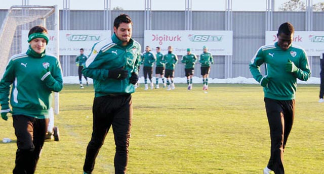 Bursasporlu futbolcuların keyfi yerinde