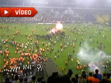 Olaylı derbi taraftar kamerasında
