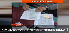 Kimlik numarasını kullanırken dikkat!