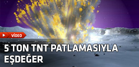 Ay'da korkutan patlama!