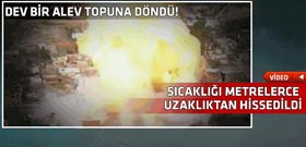 Benzin deposu böyle patladı!