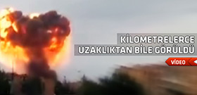 Mühimmat deposu böyle patladı!