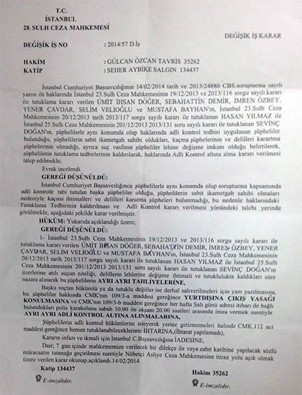 17 Aralik Sorusturmasindaki Tahliyelerin Ilginc Gerekcesi