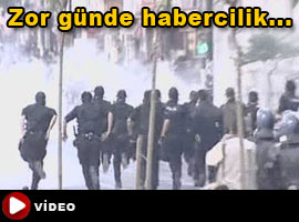 1 Mayıs'ta muhabirin zor anları - VİDEO