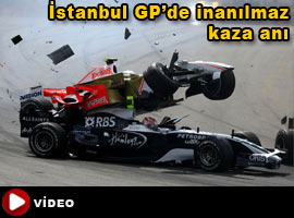 İstanbul GP'de inanılmaz kaza - İZLE