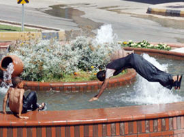 Taksim'de termometre 41'i  gösterdi 