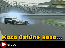 Yarış pistinde korkunç 2 kaza! - İZLE