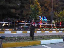 Kışlada araç patladı