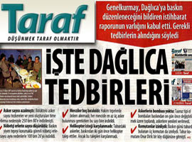 Taraf, manşetten cevap verdi