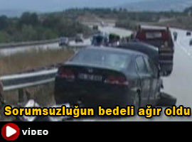 TEM'de görünmez kaza - İZLE