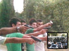 15 kişilik çete atış taliminde!