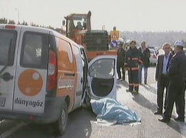 Metrobüs inşaatında büyük kaza