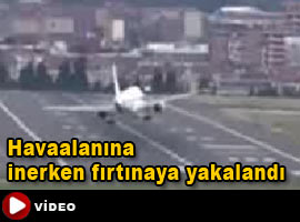 Fırtınaya rağmen böyle indi - İZLE