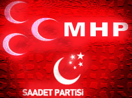 Ankara'da <b>Saadet</b> İstanbul'da <b>MHP</b>
