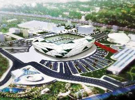 Futbol topu şeklinde stadyum !