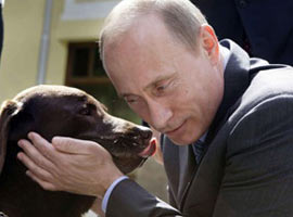 Putin'in köpeği ne varsa sildi süpürdü