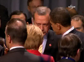 Erdoğan ile Obama ayaküstü konuştu