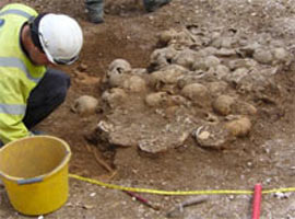 Yol inşaatından 45 kafatası çıktı  	