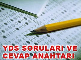 İşte YDS soru ve cevapları  