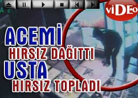 Acemi hırsız altınları saçtı - Video