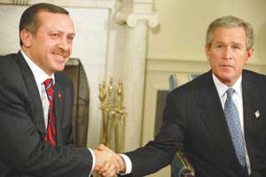 Erdoğan'la Bush görüştü