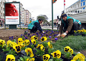İstanbul'da çiçek seferberliği