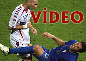 Zidane rakibe böyle kafa attıVİDEO