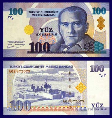 200 liralık banknot yolda