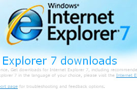 İşte Internet Explorer 7