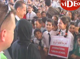 Başbakan Riyad'da Türk Okulu'nda-Video