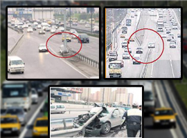 E-5'te bariyer tehlikesi