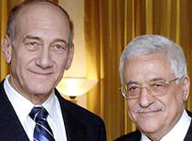 Abbas Olmert ile görüştü
