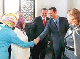 Başbakan, Beşar Esad ile görüştü.