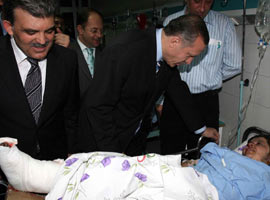 Erdoğan yaralıları ziyaret etti-GALERİ