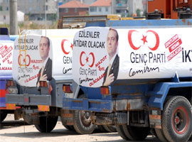 Seçim tankerine trafikten men